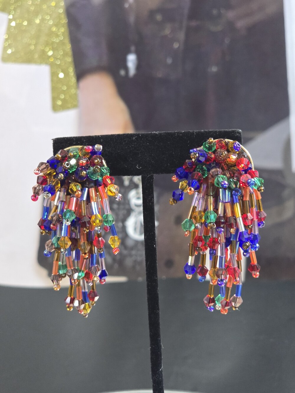 C&C California Multicolor Beaded Cascade Drop Earrings
